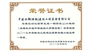 省級(jí)QC一等獎(jiǎng)