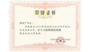2024年度優(yōu)秀項(xiàng)目經(jīng)理